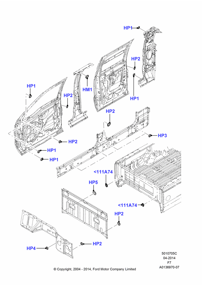 05C - Plugs - Body, Crew Cab; 19/JUL/2004-12/FEB/2010