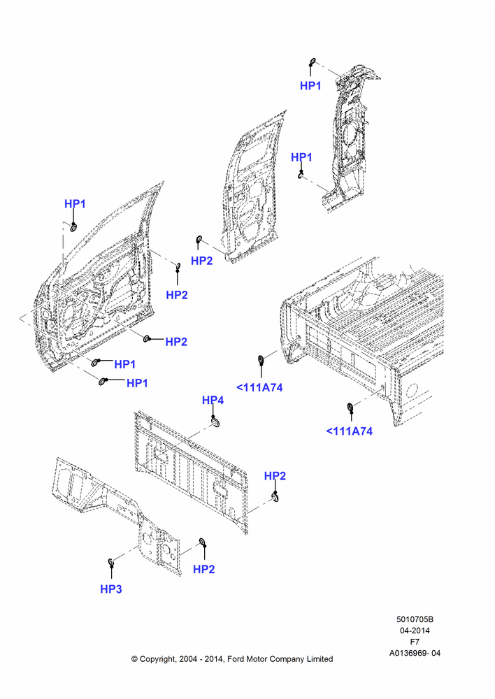 05B - Plugs - Body, Super Cab; 19/JUL/2004-12/FEB/2010