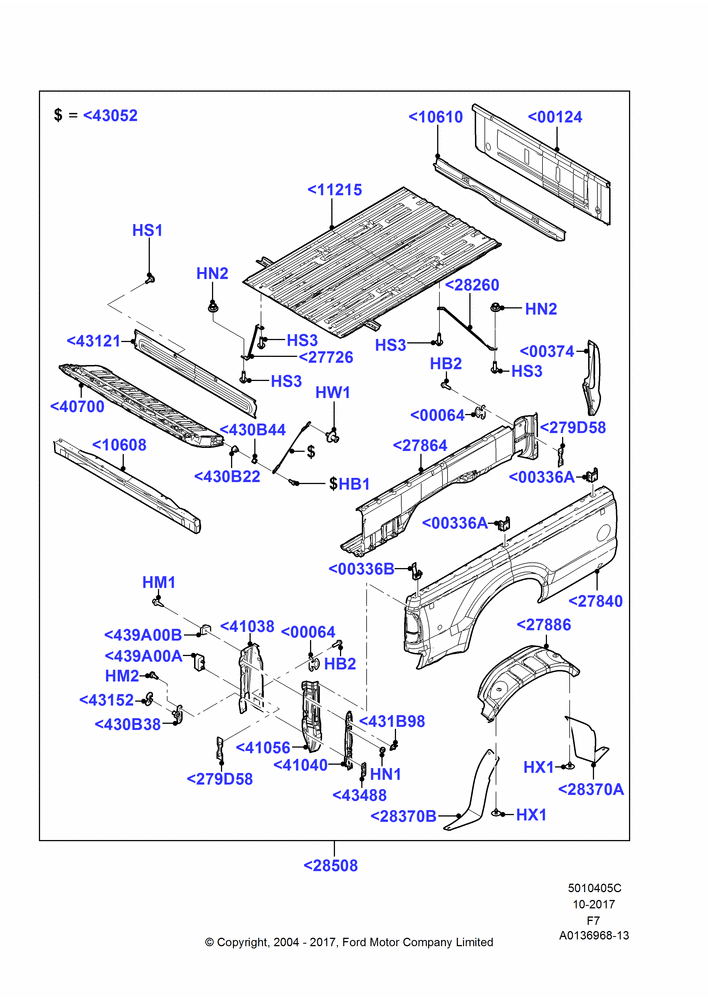 05C - Pick Up Box/Tailgate and Tonneau, With 8' Styleside Box-Steel, With Single Rear Wheels; 19/JUL/2004-18/DEC/2006