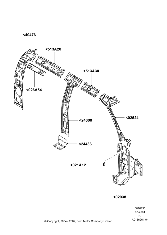 35C - Side Panels - Inner, Crew Cab; 19/JUL/2004-18/DEC/2006
