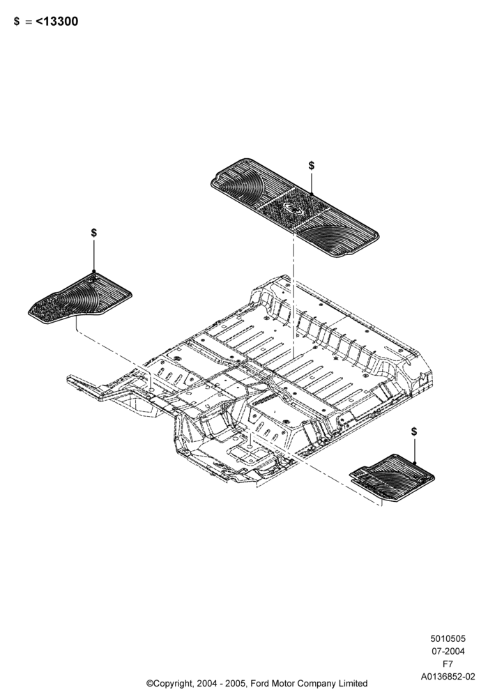05XB - Floor Trim, Super Cab, Accessory Fit; 19/JUL/2004-15/MAY/2006