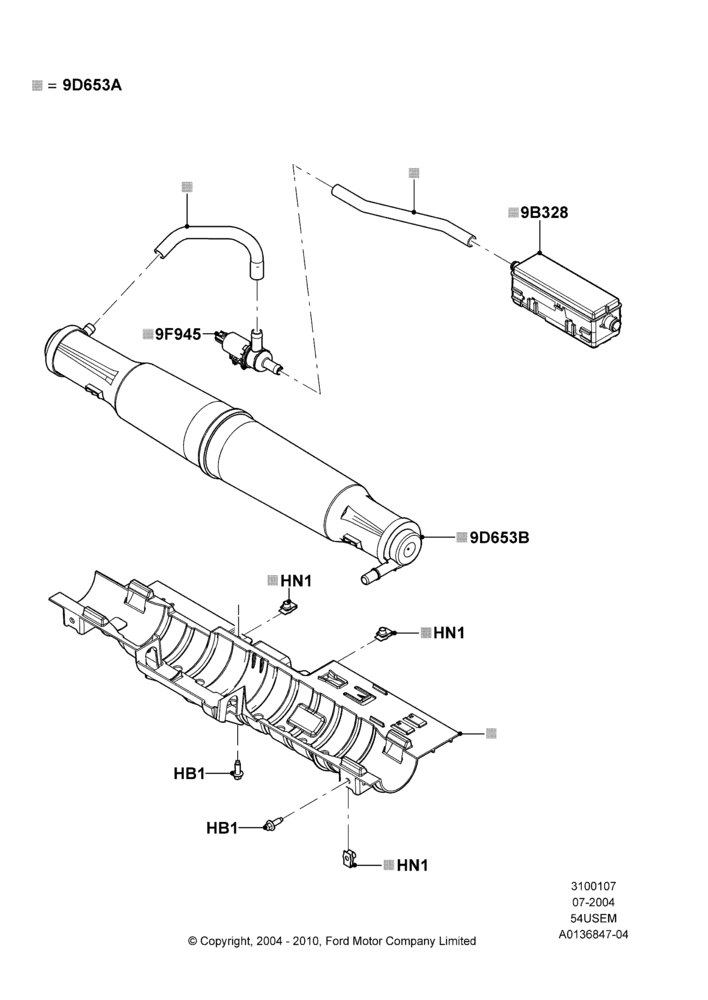 07D - Fuel Vapour System, 5.4L 3V V8, Wide Frame (Pickup), With Mid-Ship Fuel Tank; 19/JUL/2004-18/DEC/2006