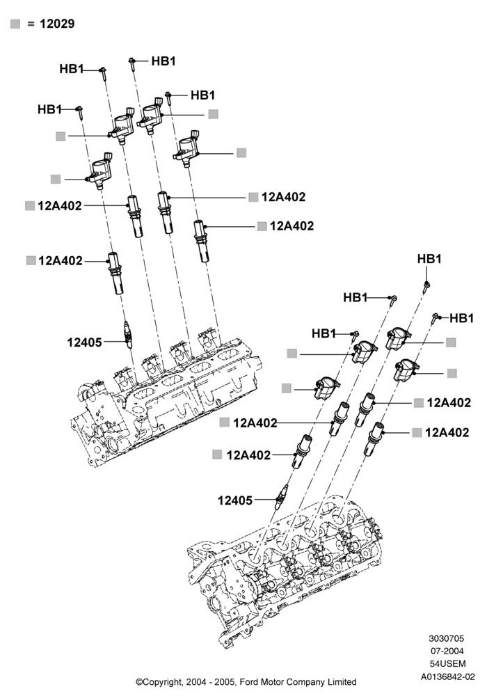 05C - Ignition Coil and Wires/Spark Plugs, 5.4L 3V V8; 19/JUL/2004-12/FEB/2010