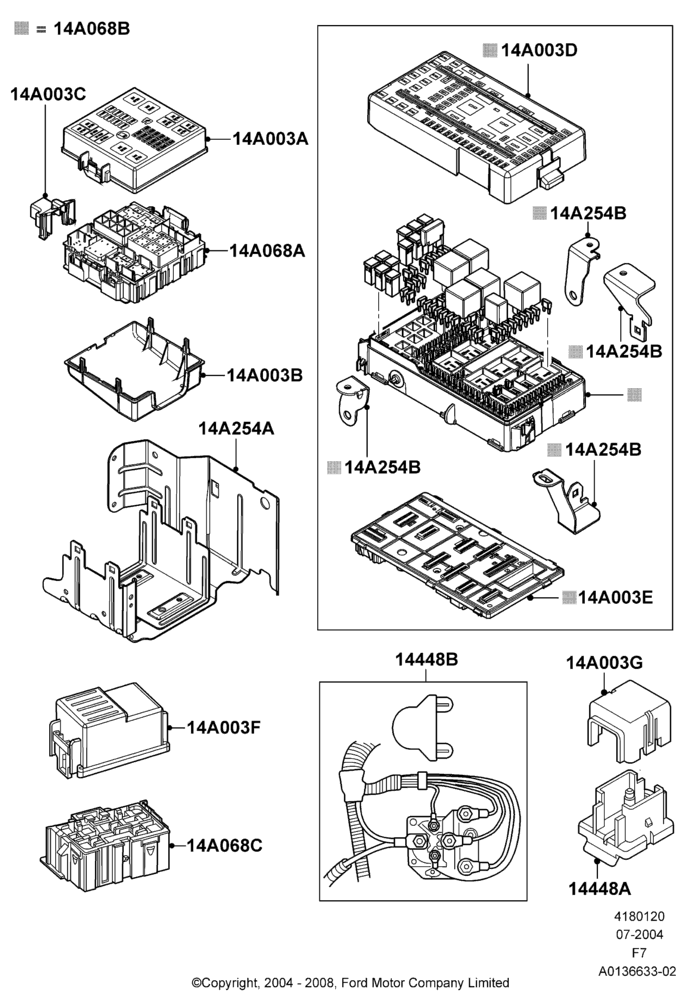 20B - Fuses, Holders and Circuit Breakers, Fuse panels and Relay panels; 19/JUL/2004-12/FEB/2010