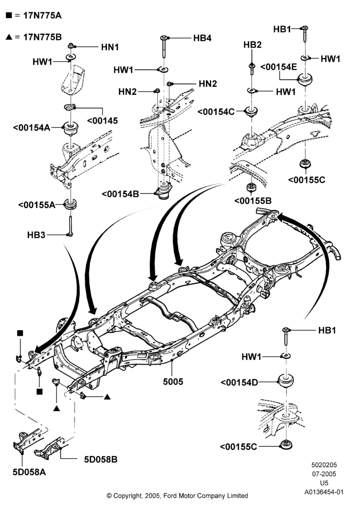05B - Chassis Frame; 19/JUL/2005-16/DEC/2010