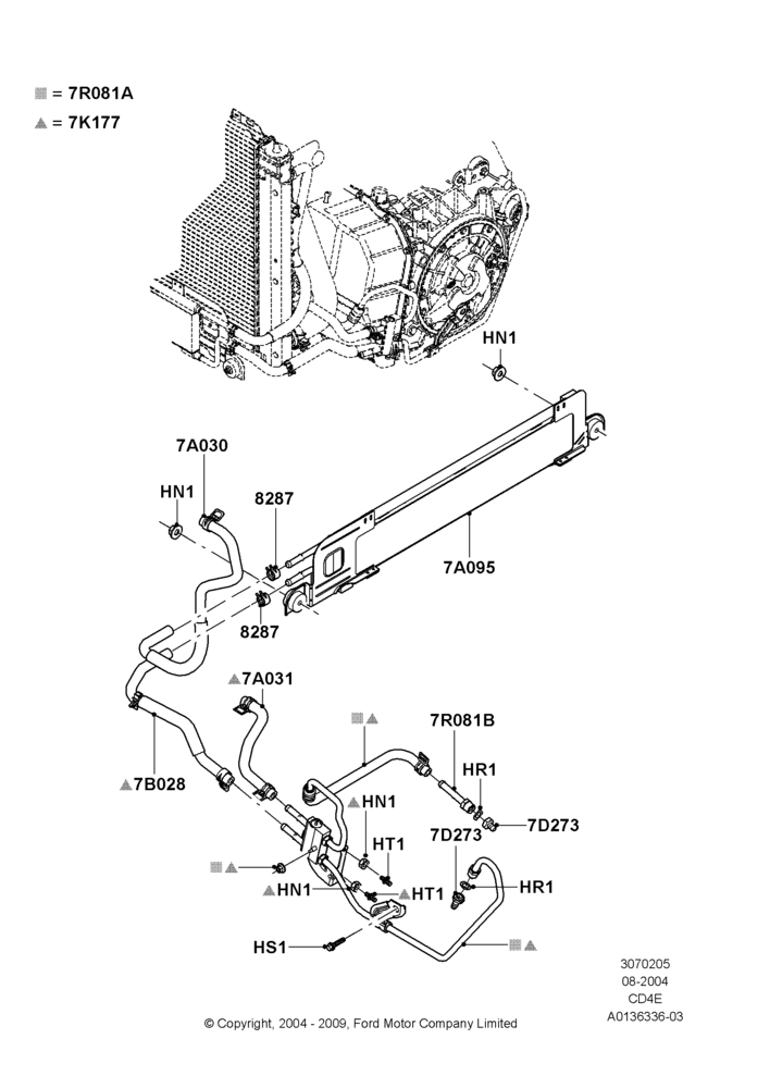 Transmission Cooling Systems, 4 Speed CD4E Automatic, Immersion Heater Engine