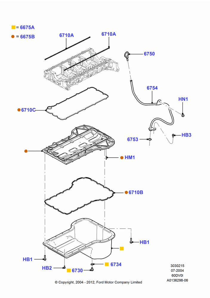15A - Oil Pan/Oil Level Indicator, 6.0L OHV Diesel V8; 19/JUL/2004-18/DEC/2006