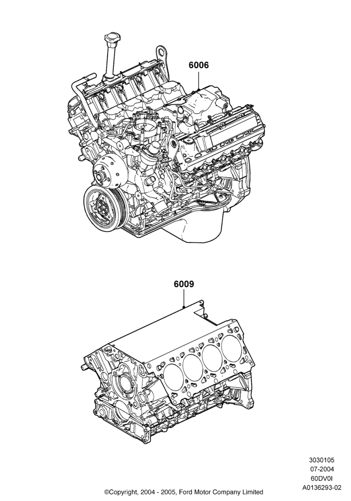 05A - Service Engine and Short Block, 6.0L OHV Diesel V8; 19/JUL/2004-18/DEC/2006