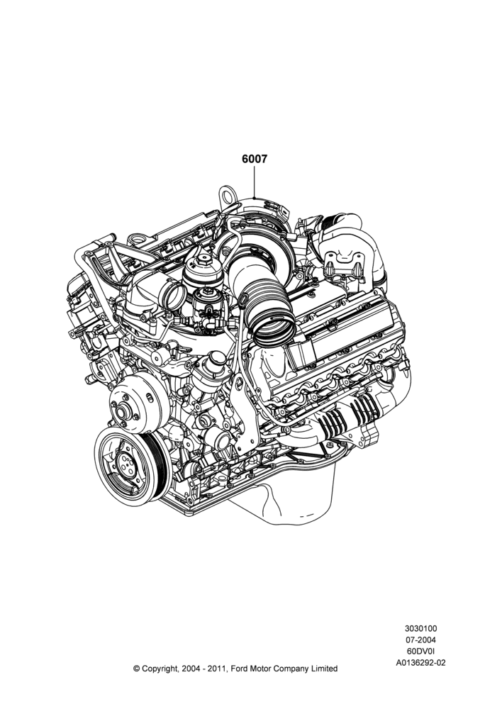 00A - Engine Assy Fully Dressed, 6.0L OHV Diesel V8; 19/JUL/2004-18/DEC/2006