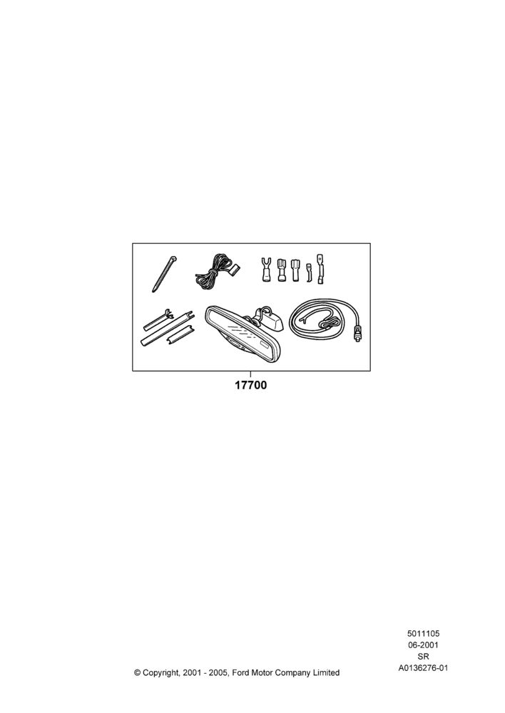 05X - Windshield/Inside Rear View Mirror, Accessory; 14/JUL/2003-01/JUL/2005