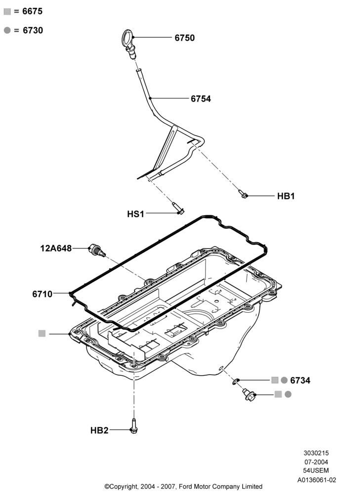 15C - Oil Pan/Oil Level Indicator, 5.4L 3V V8; 19/JUL/2004-12/FEB/2010