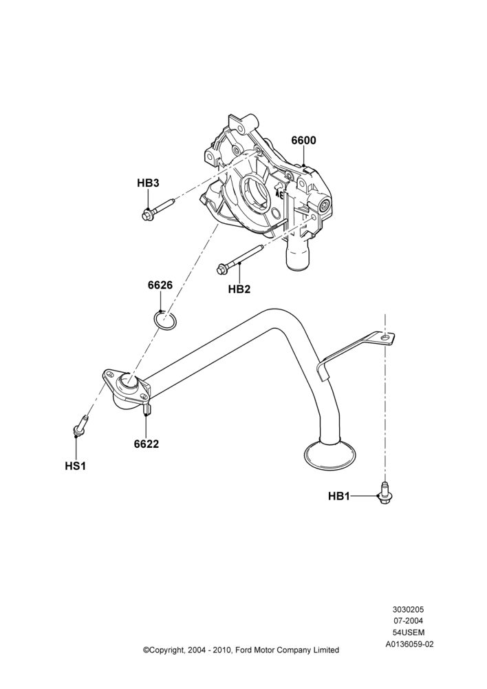 05C - Oil Pump, 5.4L 3V V8; 19/JUL/2004-12/FEB/2010