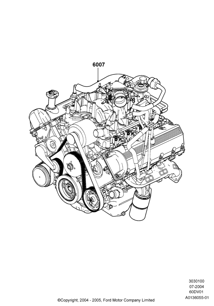 00C - Engine Assy Fully Dressed, 5.4L 3V V8; 19/JUL/2004-12/FEB/2010