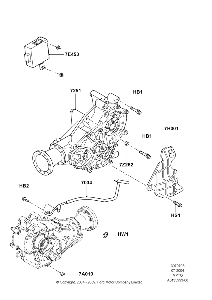 05B - Transfer Drive Case, 4WD; 26/JUL/2004-01/MAY/2006