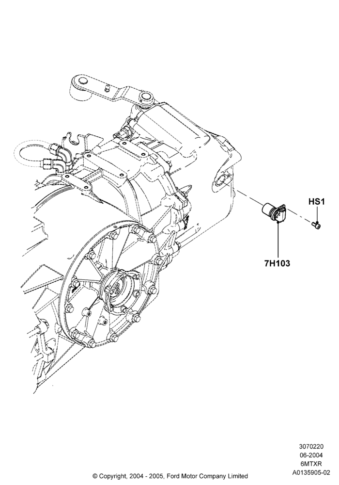 20 - Transmission Modules and Sensors, 6 Spd Man Rear Transaxle; 30/JUN/2004-20/SEP/2006
