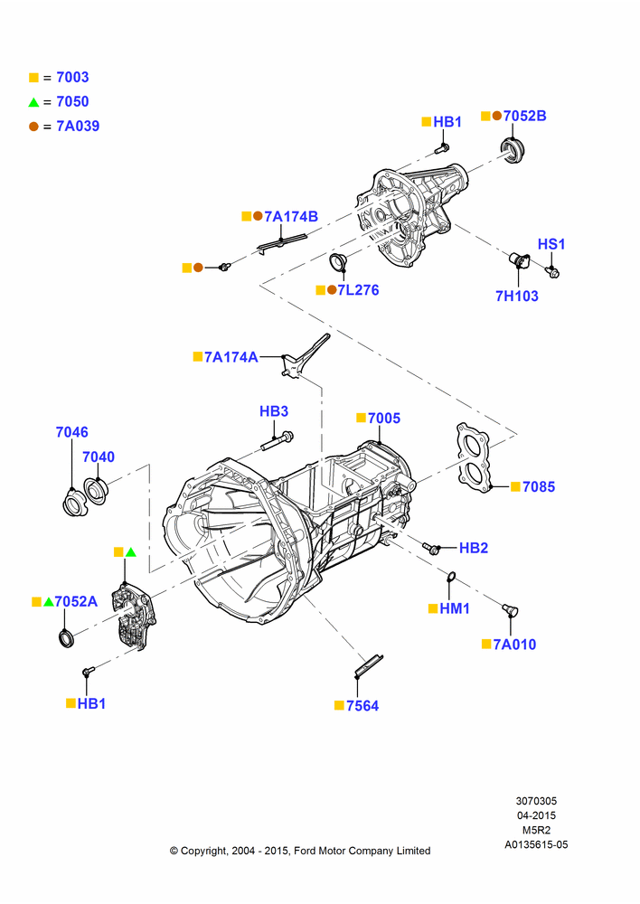 05 - Manual Transmission and Case, 5 Speed Manual - Mazda M5R2-C; 23/AUG/2004-18/AUG/2008