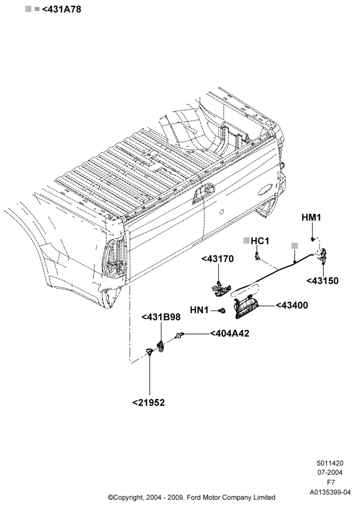 20A - Luggage Compt/Tailgte Lock Controls; 19/JUL/2004-18/DEC/2006