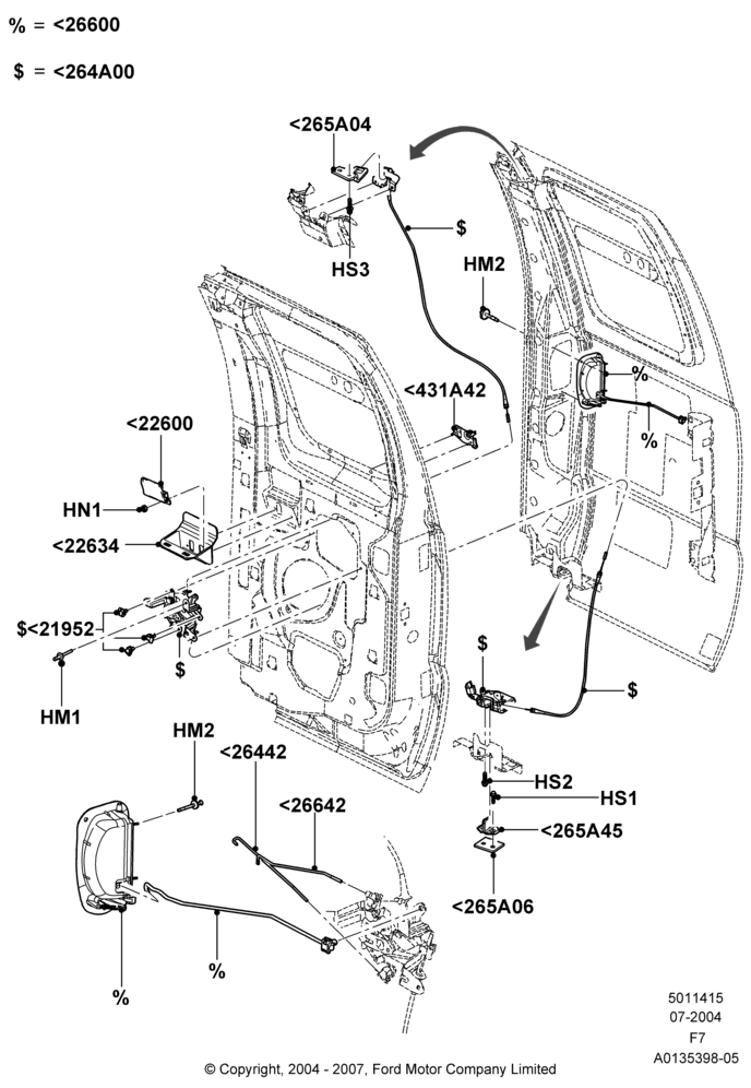 15A - Rear Door Lock Controls, Super Cab; 19/JUL/2004-12/FEB/2010
