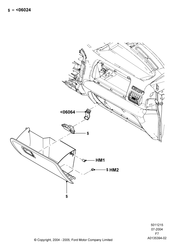 15A - Glove Box; 19/JUL/2004-18/DEC/2006