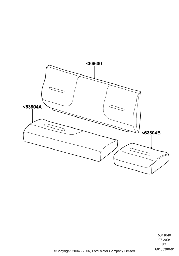 40A - Rear Seat Covers, Super Cab; 19/JUL/2004-18/DEC/2006
