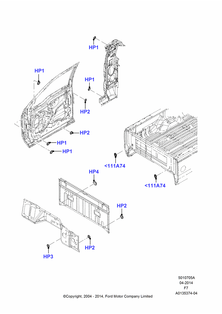 05A - Plugs - Body, Regular Cab; 19/JUL/2004-12/FEB/2010