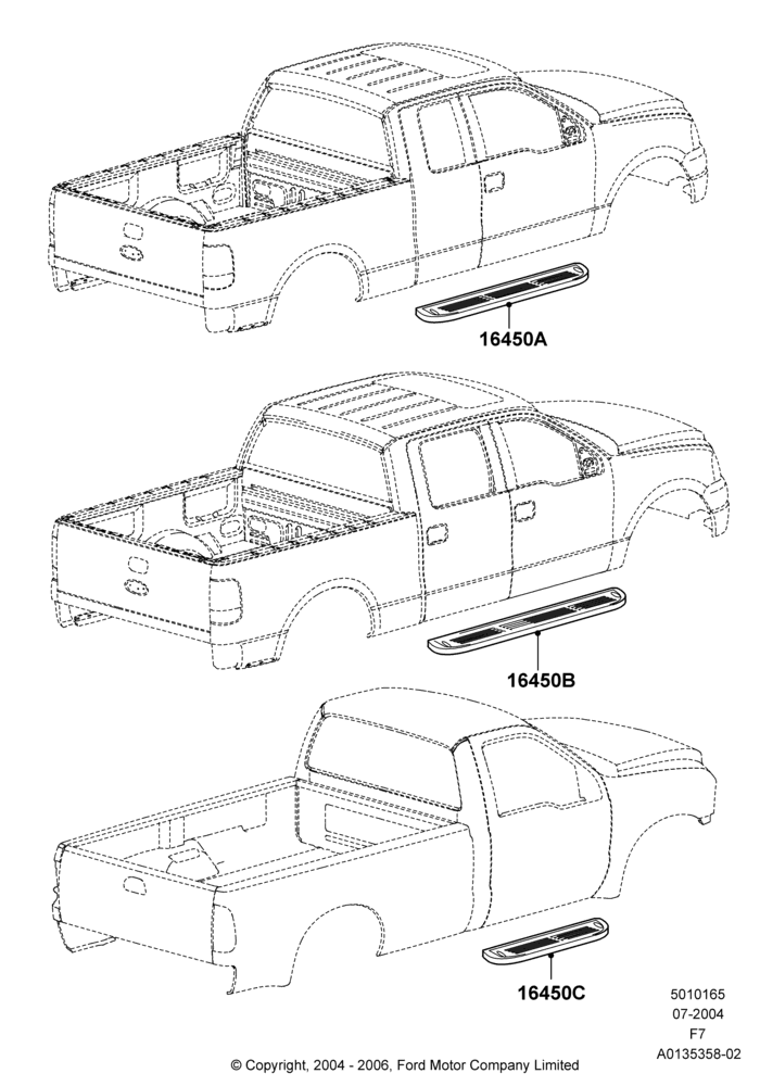 65XA - Running Boards/Side Steps, Accessory, Illuminated; 19/JUL/2004-18/DEC/2006