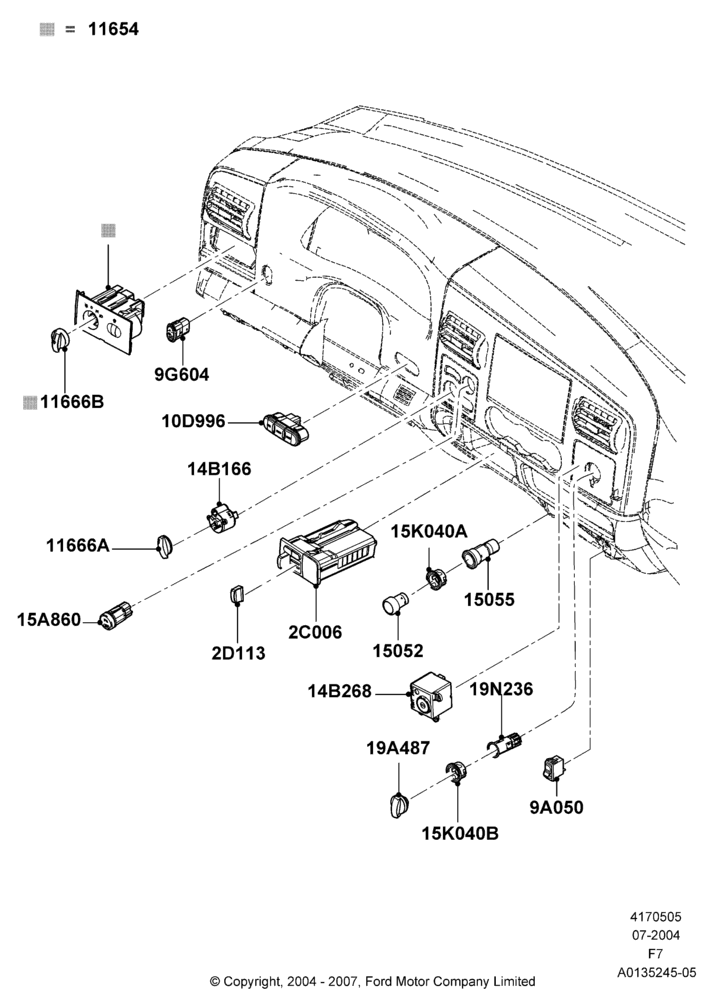 05A - Instrument Panel Related Parts; 19/JUL/2004-18/DEC/2006