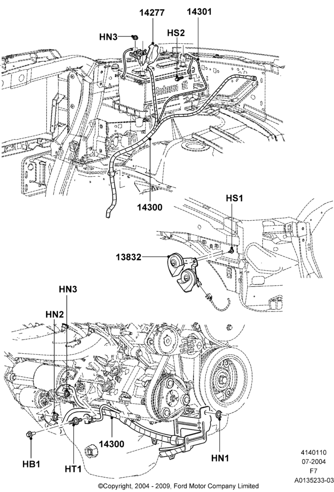 10A - Battery Cables and Horn, With Gas Engines; 19/JUL/2004-12/FEB/2010