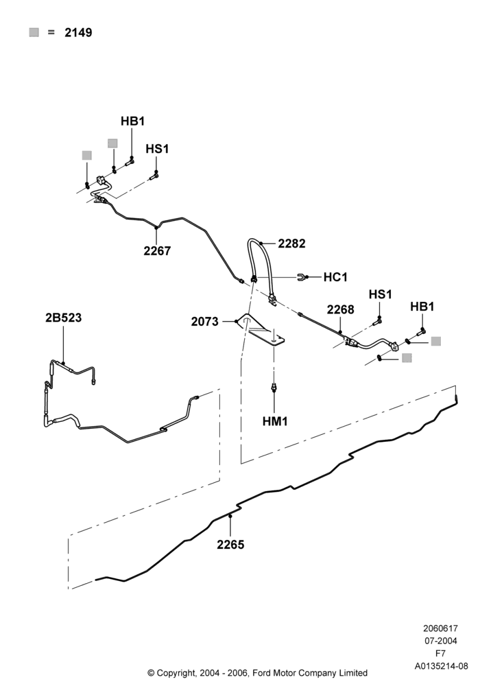17A - REAR BRAKE LINES; 19/JUL/2004-18/DEC/2006