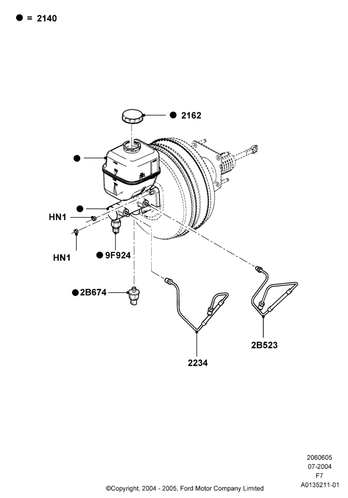 Master Cylinder - Brake System, Power 4-Wheel Disc Vacuum Boost