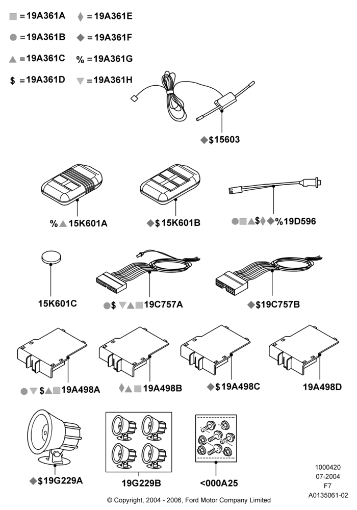 20A - Accessory Anti-Theft Devices; 19/JUL/2004-15/MAY/2006