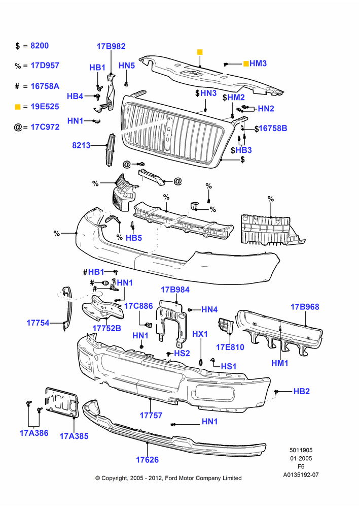 Radiator Grille and Front Bumper, Lincoln Mark LT, Norfolk Plant Build