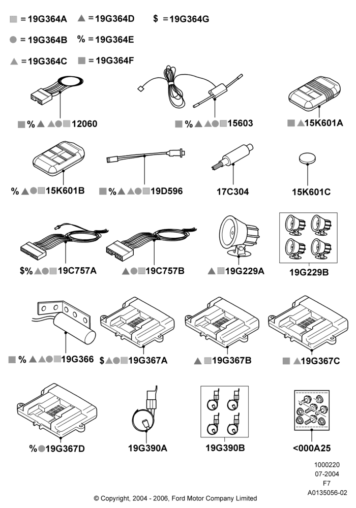 20A - Remote Starting Kit, Automatic Transmission, Accessory, One Way; 19/JUL/2004-15/MAY/2006