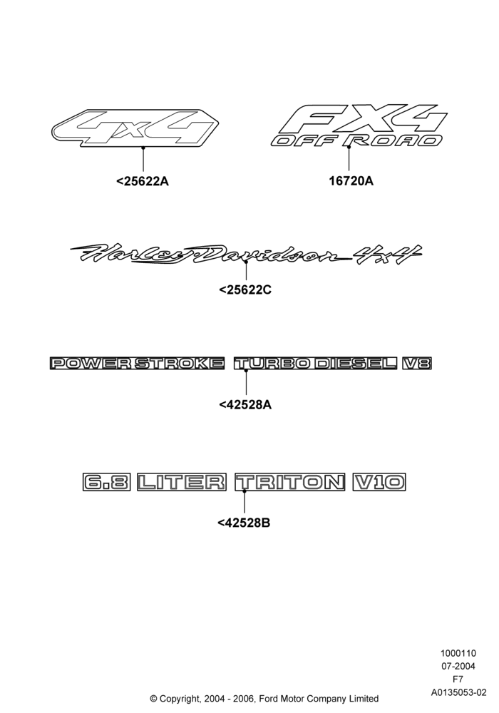 10A - Decals, Appearance; 19/JUL/2004-16/MAY/2005
