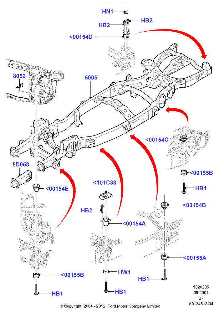 05B - Chassis Frame; 06/JUN/2004-02/AUG/2006