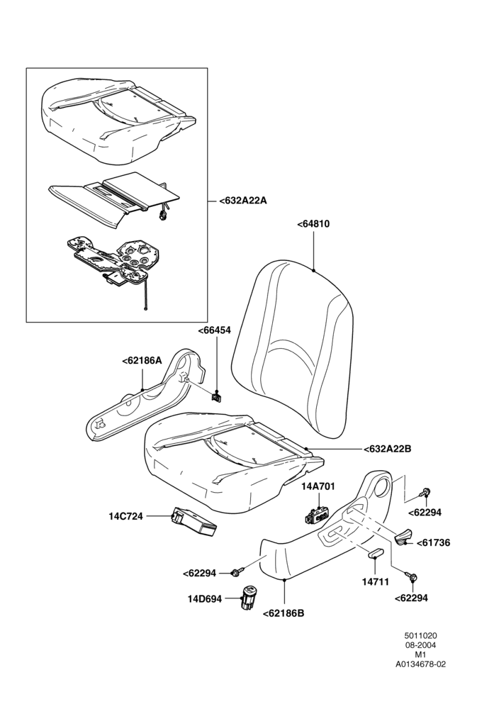 20E - Front Seat Pads/Valances & Heating, Lincoln/Mercury Series; 16/AUG/2004-01/MAY/2006