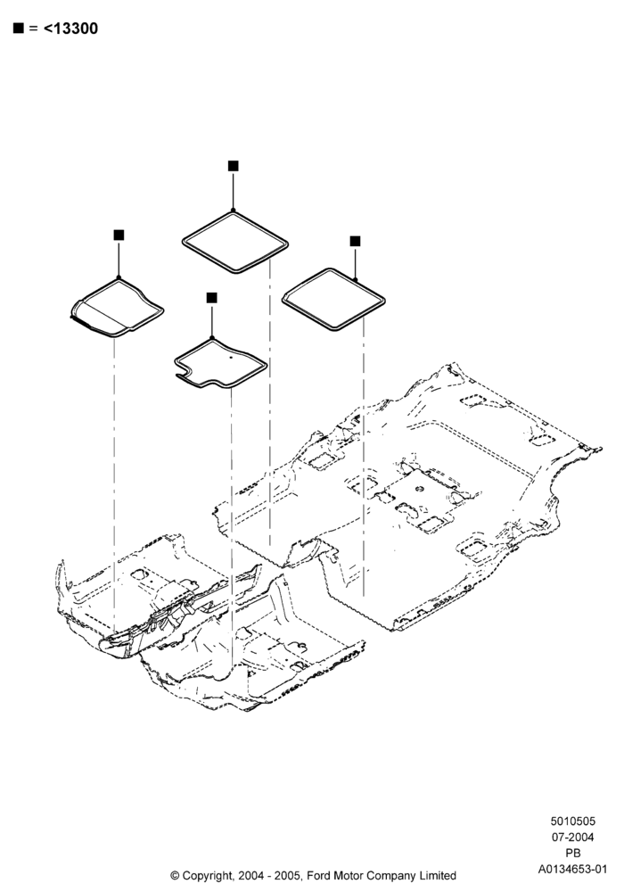 05X - Floor Trim, Accessory Type; 12/JUL/2004-01/MAY/2006