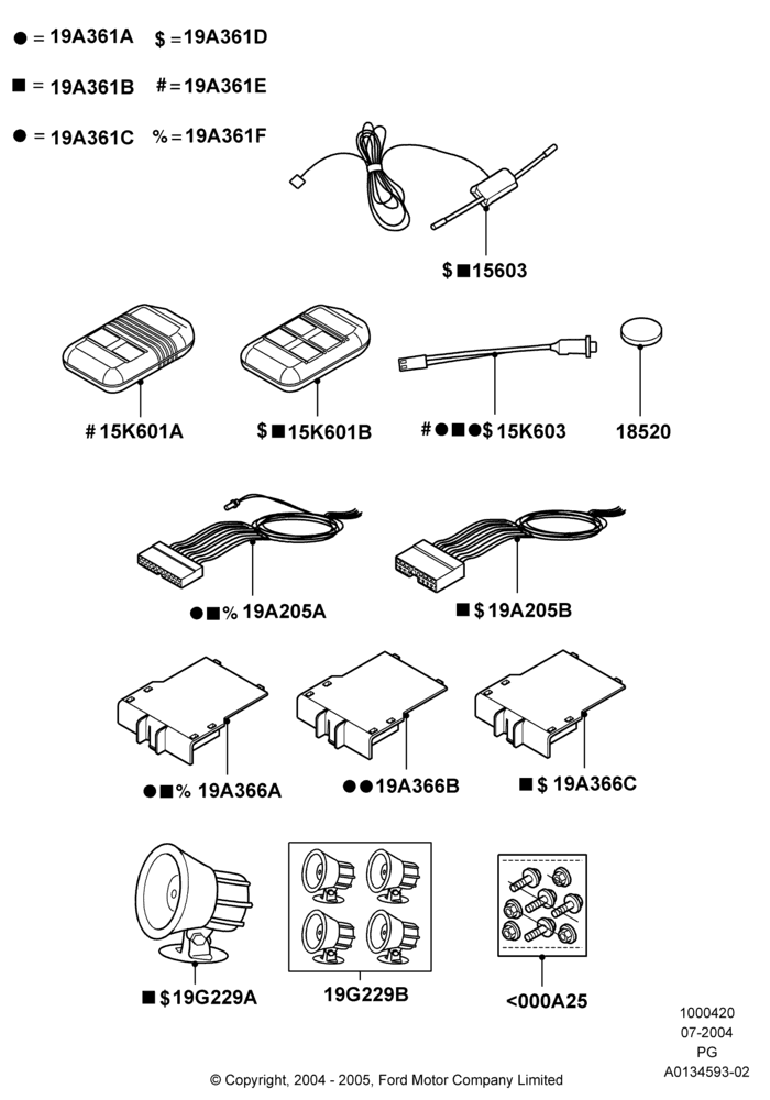 20A - Accessory Anti-Theft Devices; 12/JUL/2004-01/MAY/2006