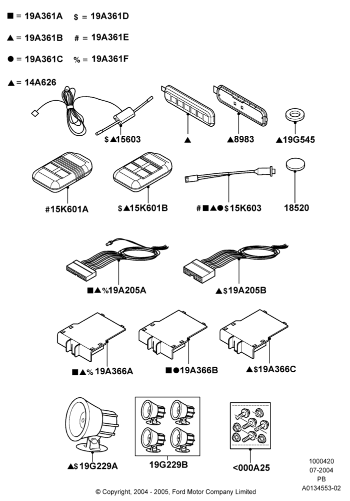 20A - Accessory Anti-Theft Devices; 12/JUL/2004-01/MAY/2006