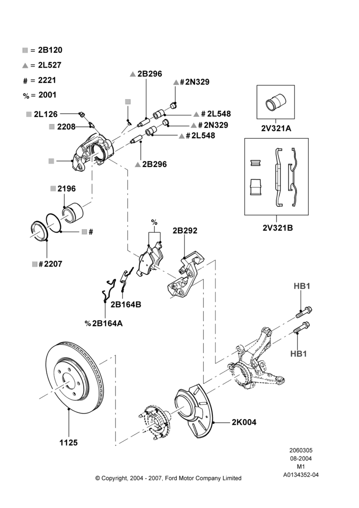 05B - Front Brake Discs and Calipers; 22/DEC/2003-01/MAY/2006