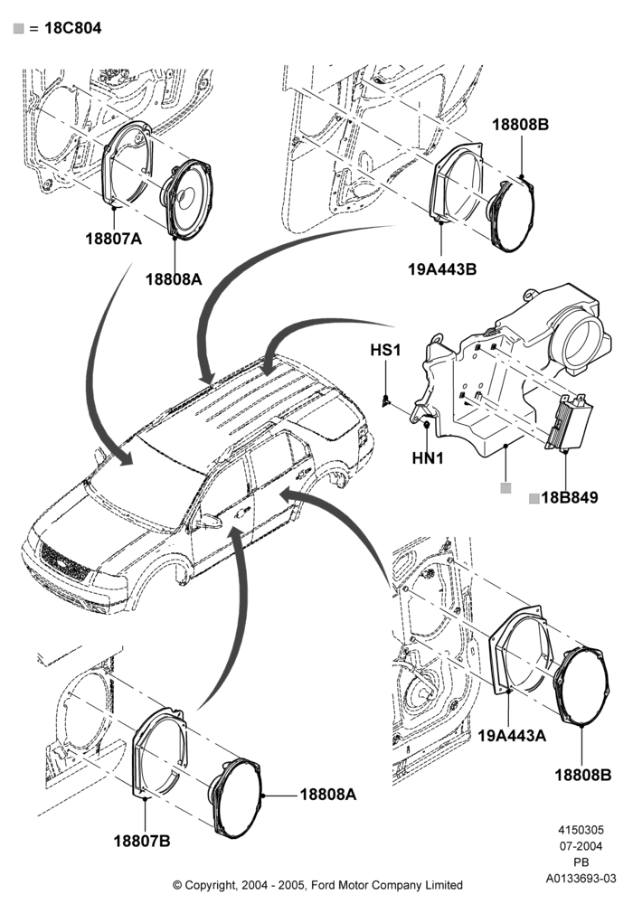 05B - Speakers, With Audiophile Sound System; 12/JUL/2004-04/JUN/2007