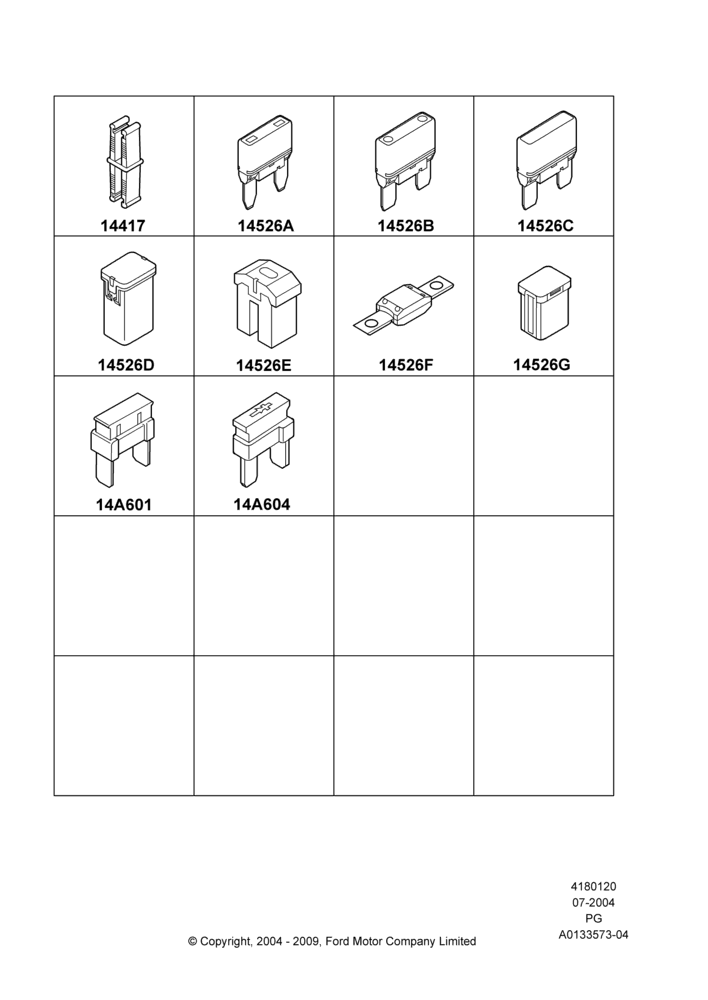 20A - Fuses, Holders and Circuit Breakers, Fuses, Circuit Breakers And Circuit Components; 12/JUL/2004-15/JUN/2009