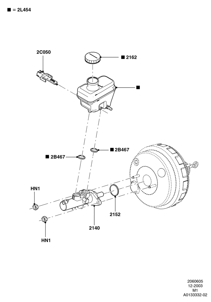 05B - Master Cylinder - Brake System; 22/DEC/2003-01/MAY/2006