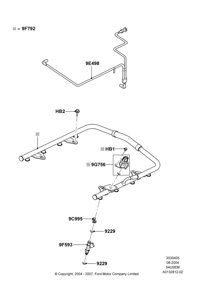 05D - Fuel Injectors and Pipes, 5.4L 3V V8; 23/AUG/2004-18/AUG/2008