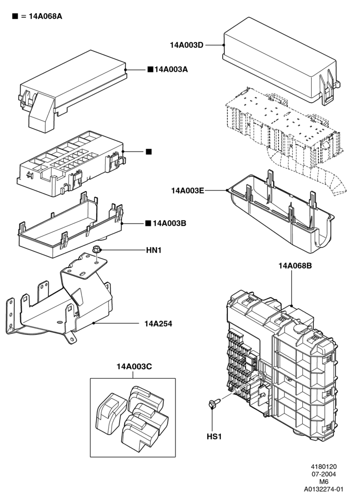 20B - Fuses, Holders and Circuit Breakers, Fuse panels and Relay panels; 26/JUL/2004-01/MAY/2006
