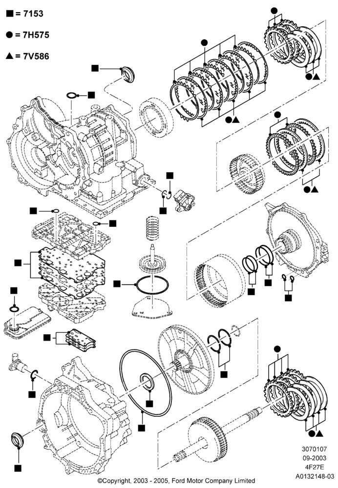 07 - Automatic Transmission Gasket Kits, 4-Speed Automatic Transaxle - 4F27E; 04/SEP/2003-07/DEC/2010