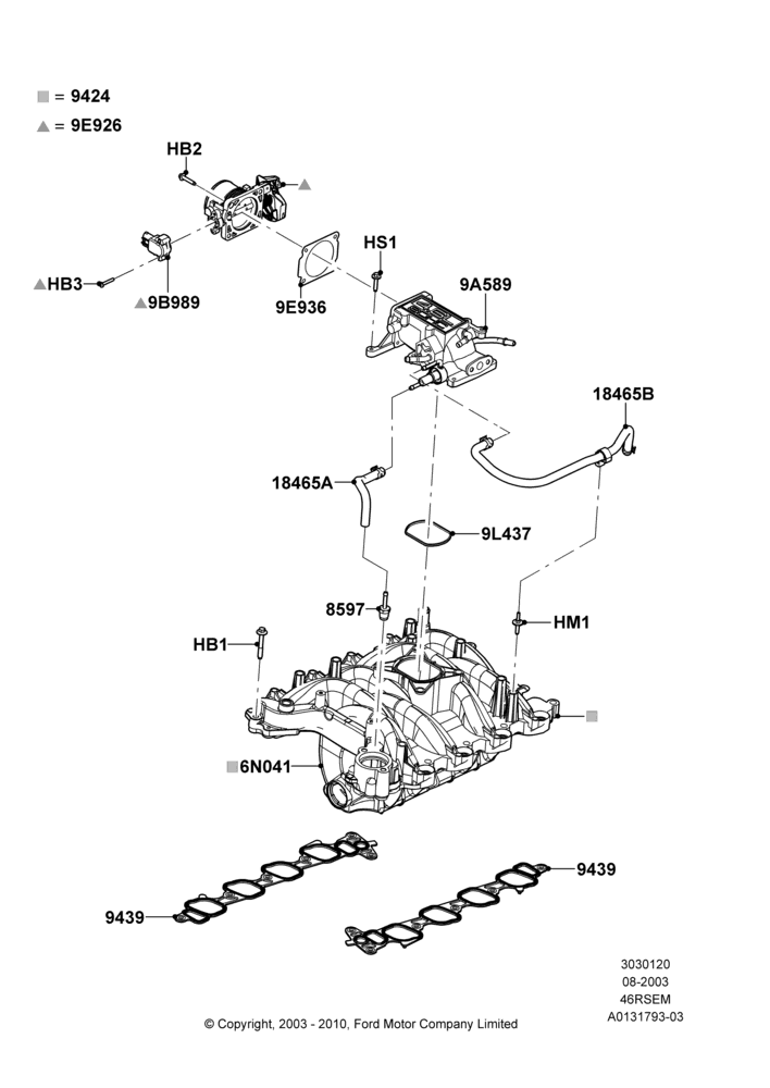 20F - Intake Manifold, Romeo 4.6 SOHC EFI; 04/AUG/2003-19/JUL/2005