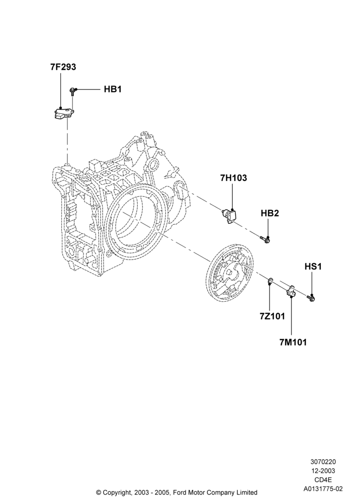 Transmission Modules and Sensors, 3.0 V6 24V DOHC EFI Modular, 4 Speed CD4E Automatic, 2.3L Duratec-HE (145PS) - MI4