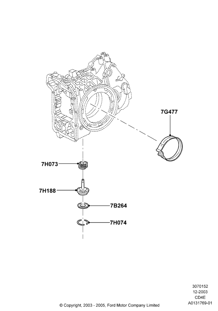 52B - Automatic Transmission Components, 3.0 V6 24V DOHC EFI Modular, 4 Speed CD4E Automatic, 2.3L Duratec-HE (145PS) - MI4; 22/DEC/2003-01/MAY/2006
