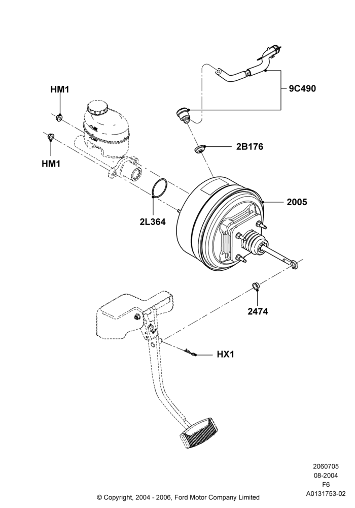 05C - Brake Booster, 5.4L 3V V8; 23/AUG/2004-18/AUG/2008